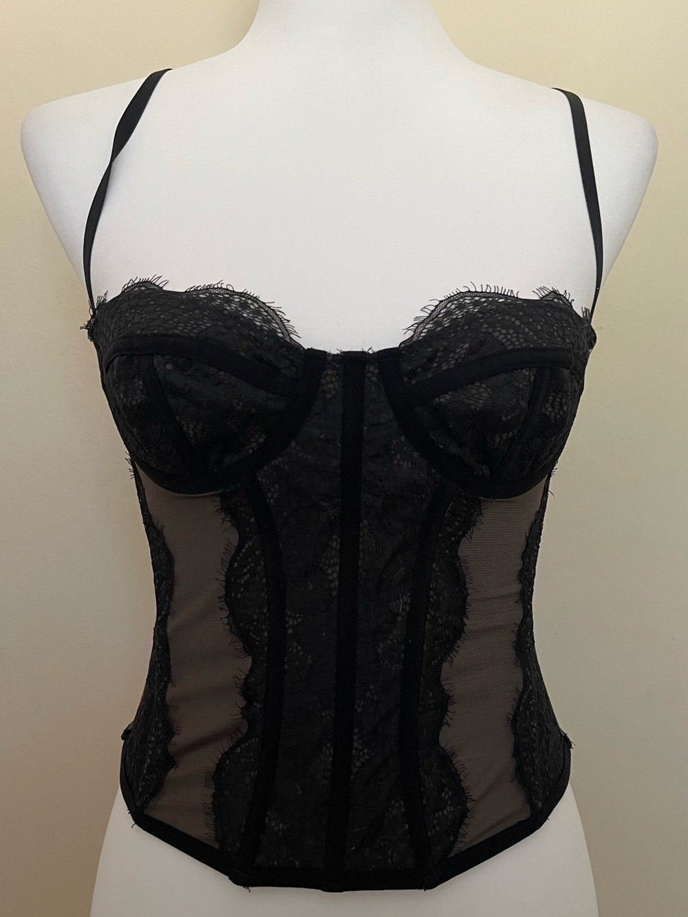 Urban Outfitters Out From Under Modern Love Corset Top w/Black Lace